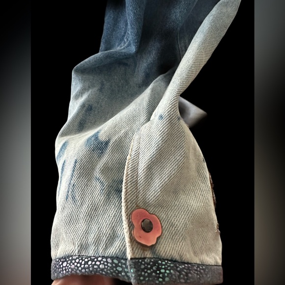 Vintage Roberto Cavalli 1980s tiger fringe denim jacket of dreams - Picture 8 of 13